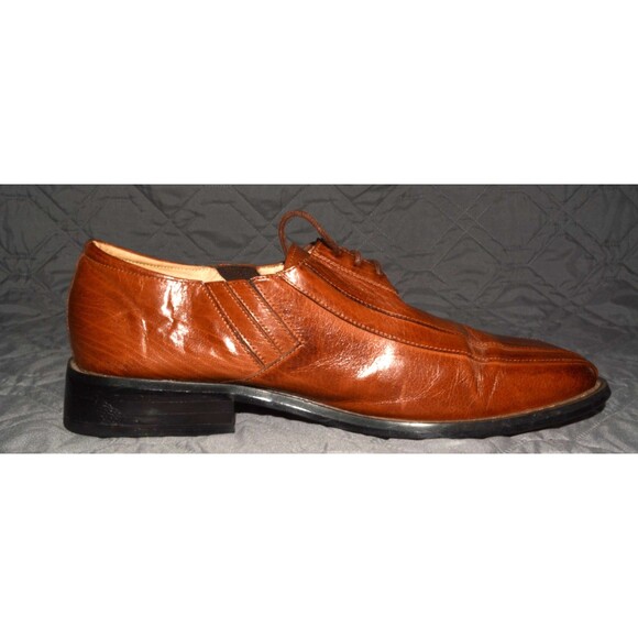 Giorgio V Styled in Italy Men’s Brown Leather Dress Shoes Size 10.5D Square Toe - Picture 4 of 8